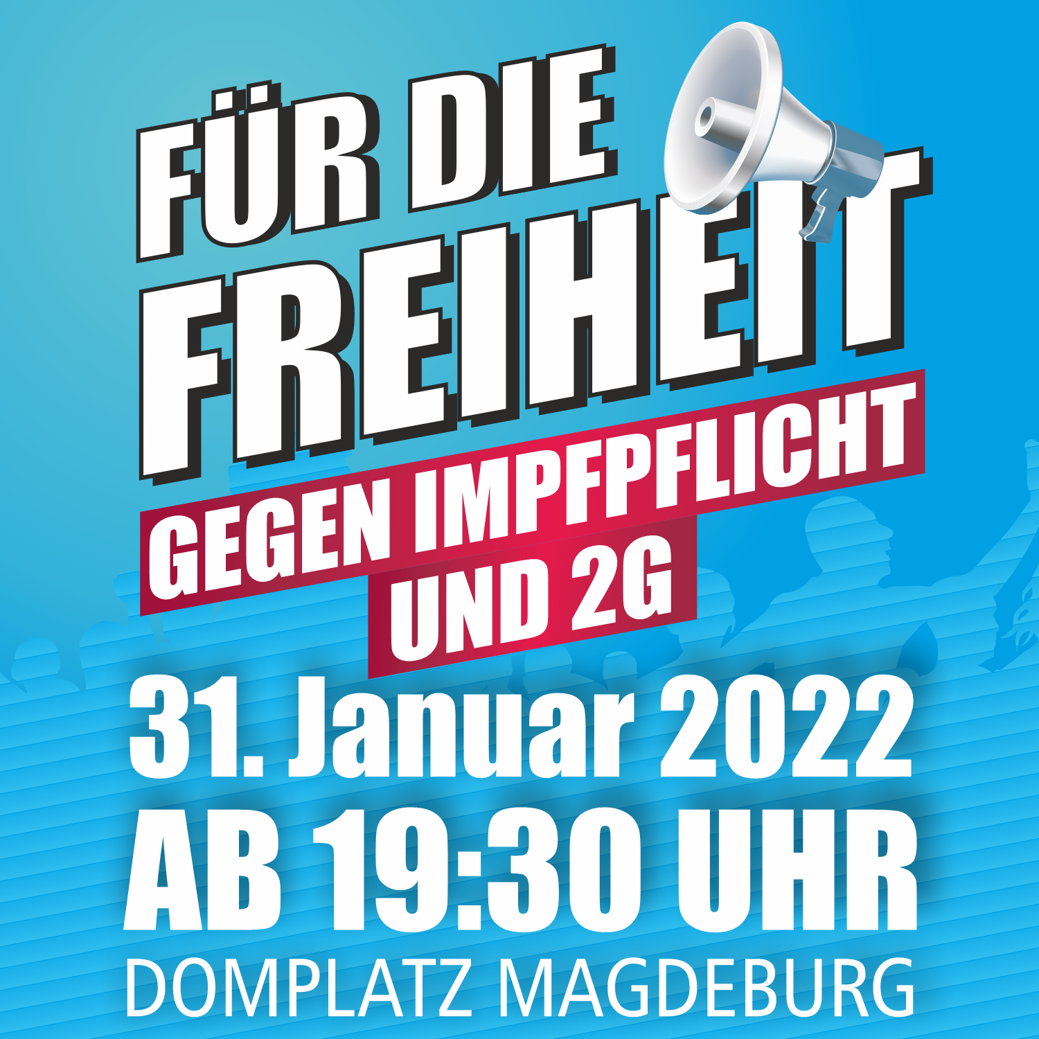 Kundgebung der AfD-Landtagsfraktion in Magdeburg, 31.01.2022 @ Domplatz