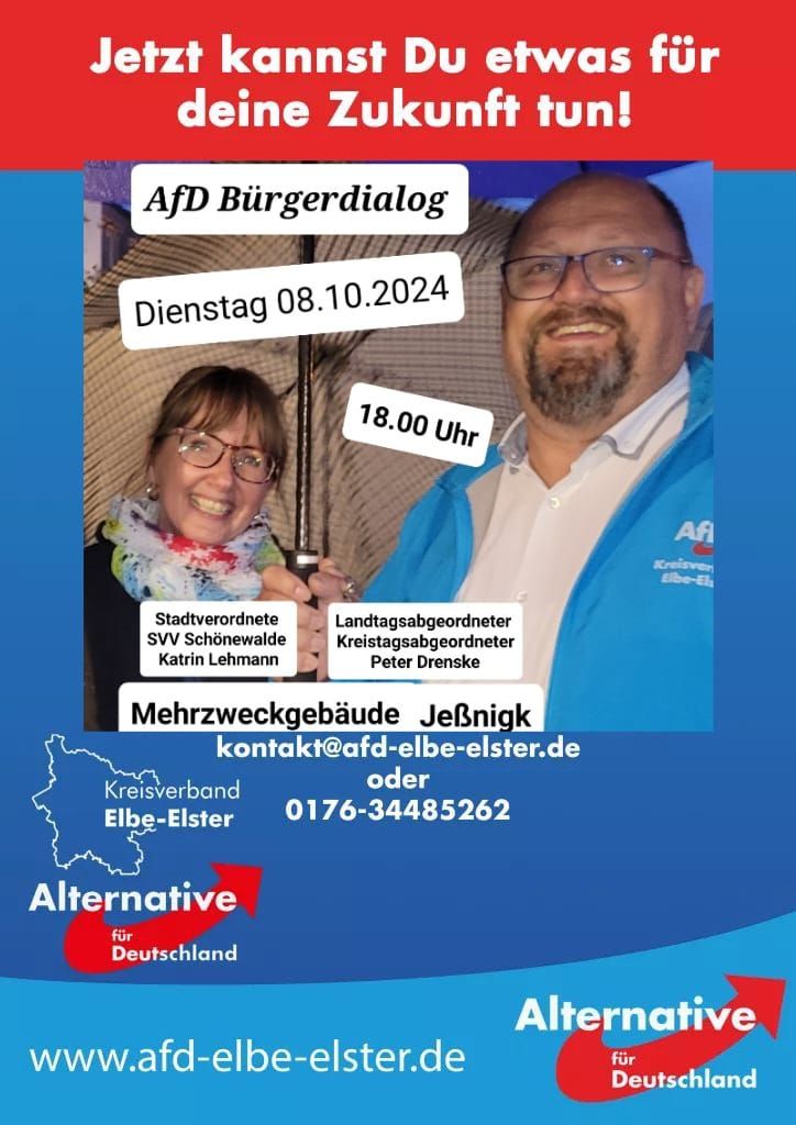 Bürgerdialog in Jeßnigk - Blick über die Landesgrenze @ Mehrzweckgebäude Jeßnigk