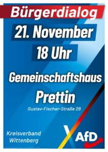 Bürgerdialog mit Matthias Lieschke - Kandidat für die Landtagswahlen 2026 @ Gemeinschaftshaus Prettin