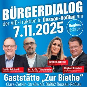 Bürgerdialog in Roßlau @ Gaststätte "Zur Biethe"